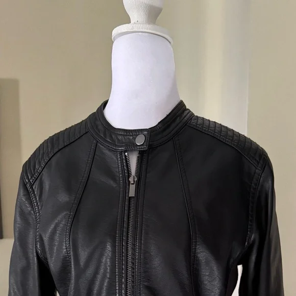 Maurices Black Vegan Leather Jacket - Picture 5 of 11